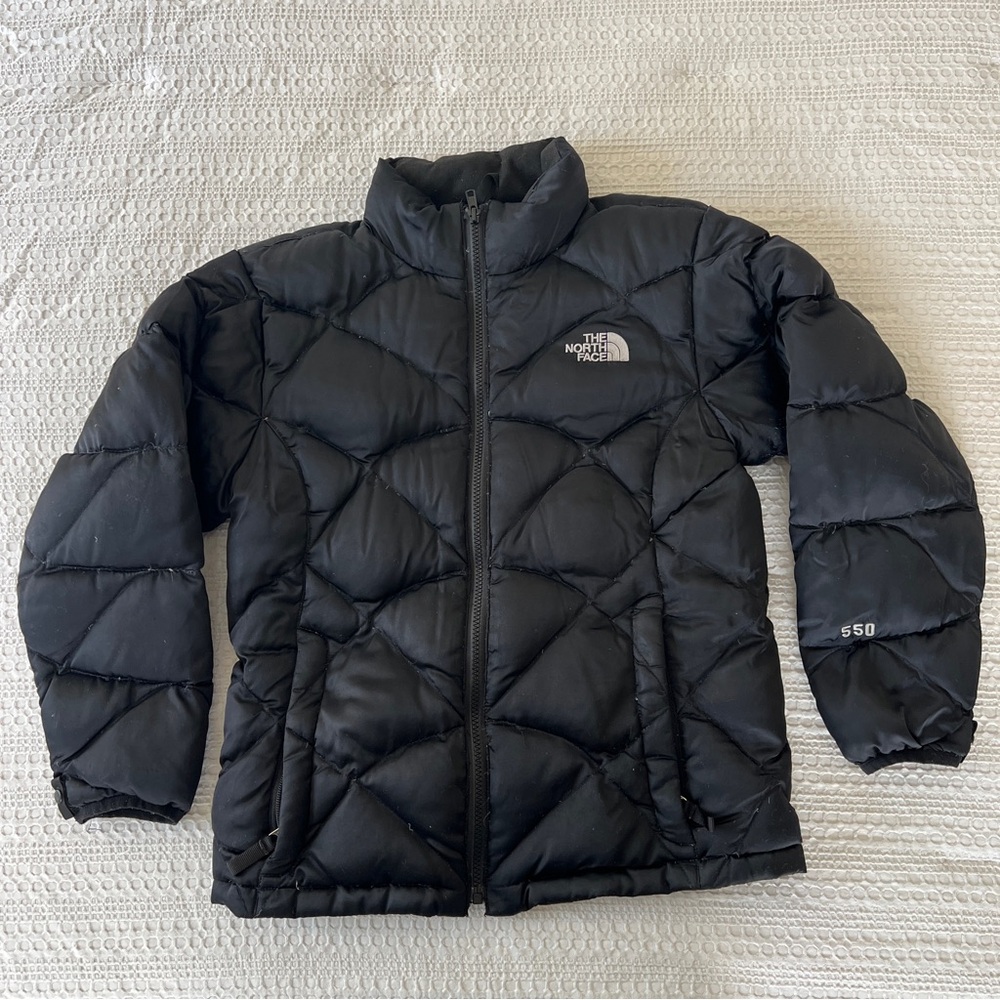 ❄️ The North Face Girls 550 Down Puffer Jacket – Black – Size L